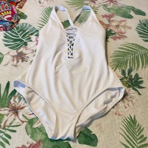 Cream color Michael Kors One Piece Swimsuit